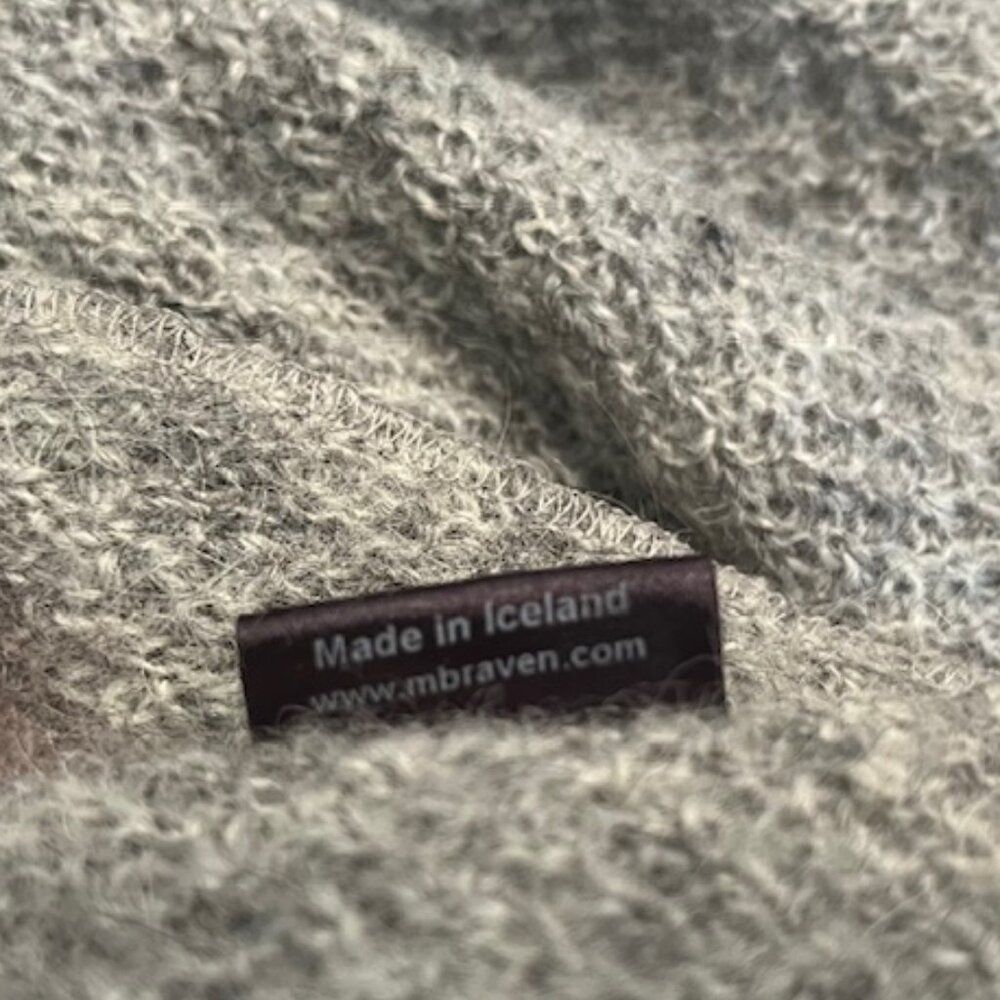 Icelandic Heathered Gray Wool Long Cardigan – new with tags - Picture 7 of 7